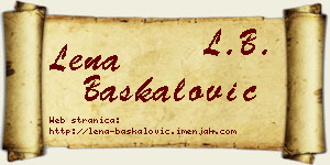 Lena Baškalović vizit kartica